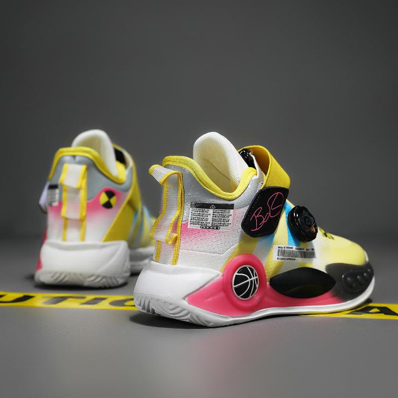 Обувь для мальчиков, осенняя, новая, детская спортивная обувь, вращающиеся кнопки, кожаные, водонепроницаемые, для начальной школы, баскетбольные кроссовки, классные