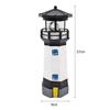 Lighthouse Shape Solar LED Light Garden Fence Yard Outdoor Decoration Smart Sensor Beacon Rotating Lamp