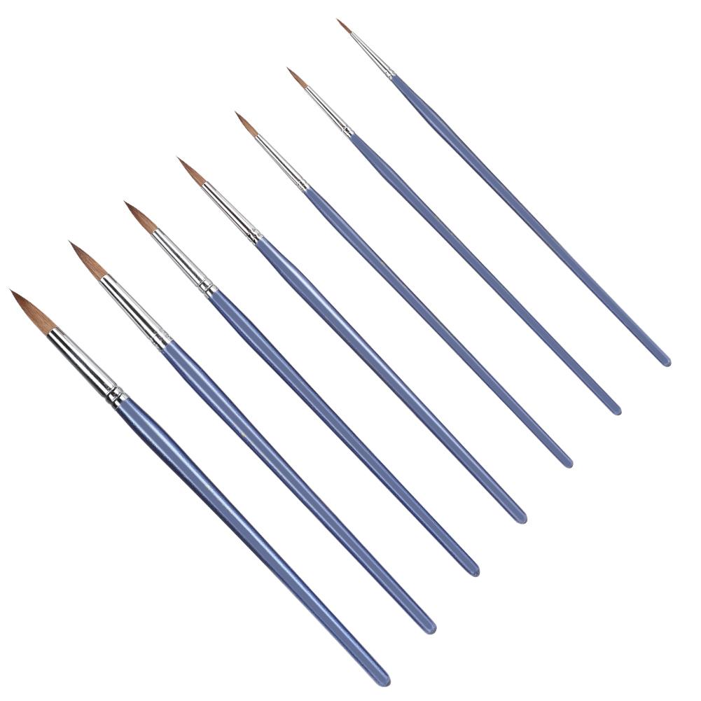 Набор из 7 кистей для рисования, шерсть волка, акварель, акрил, специальные инструменты для рисования для искусства