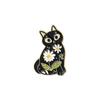 Hedgehog Daisy Flower Fox Vintage Animal Enamel Pins Small Badge Lapel Pin Black Cat Brooch