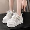 Playful Cute Little White Shoes Women's New Spring Versatile Inner Height Increase Casual Shoes Thick-soled Breathable Women's Shoes