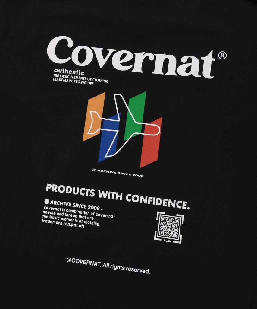 COVERNAT Черная футболка для путешествий