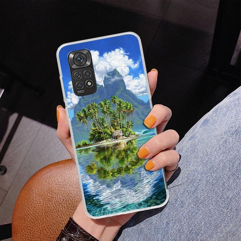 Летний закат на пляже, море, пальма, чехол для телефона для Xiaomi Redmi Note 15 14 13 12S 12 11 Pro Plus 14S 11S 11E 10 10S 11T 5G Persona