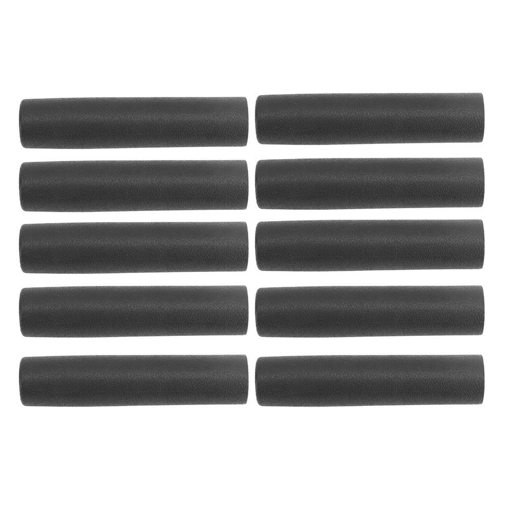 10pcs Rubber Handle Grip Covers Black Grip Tubes Portable Replacement Grips Straight Handles