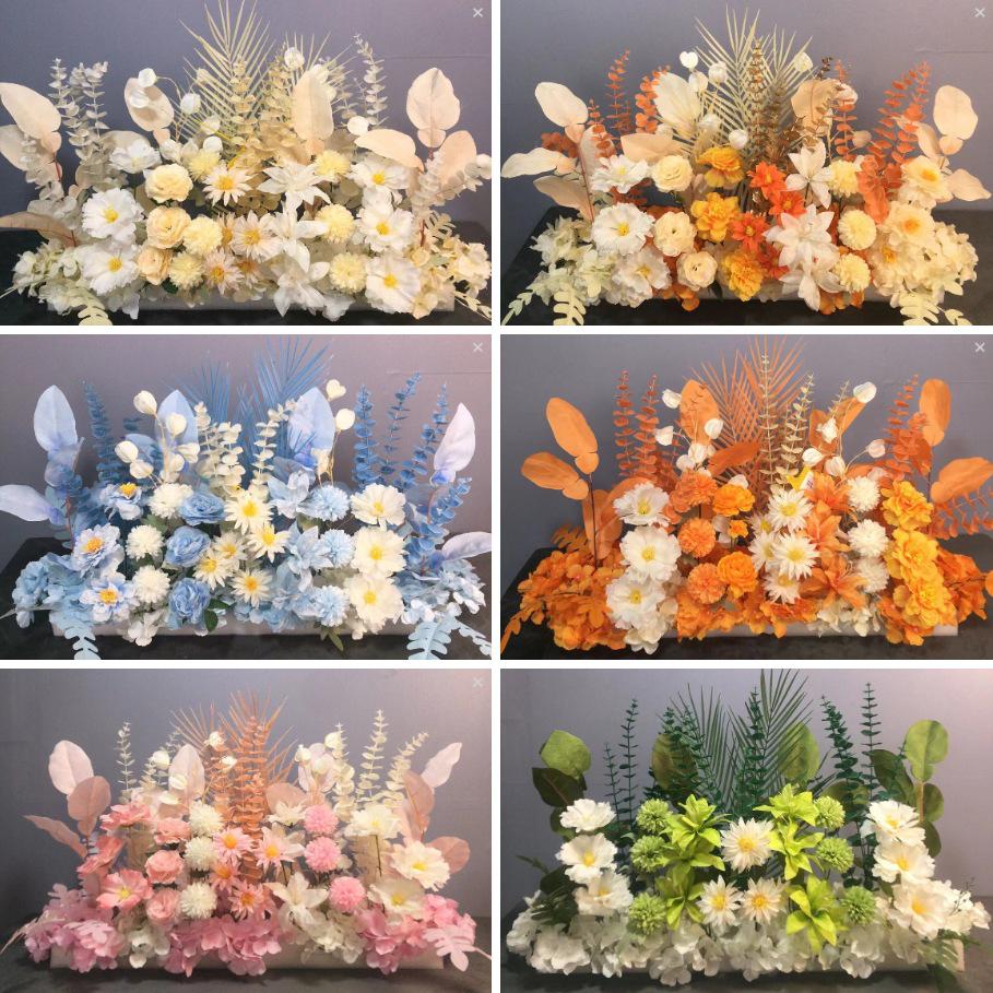 Большой набор для украшения свадебной дорожки и Т-сцены из шелковых цветов