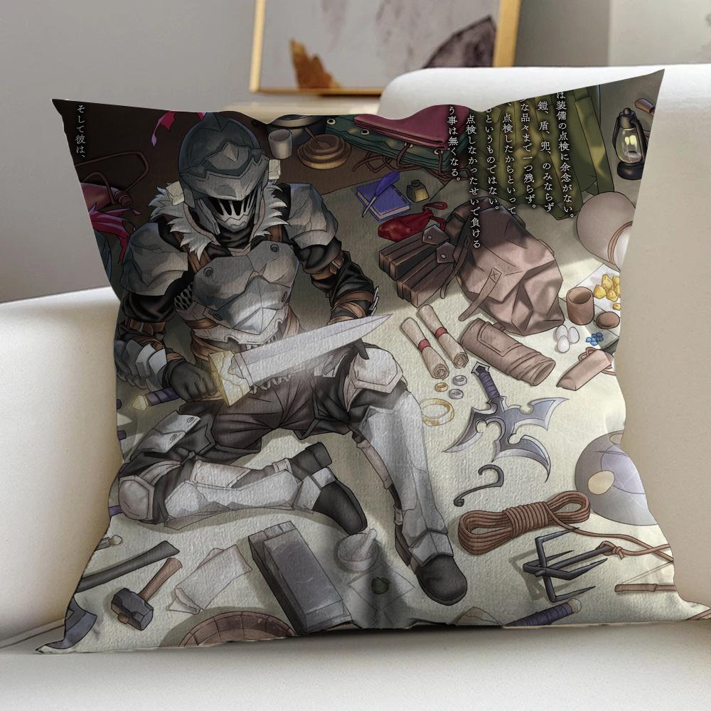 Goblin Slayer Cushion Cover Inches Farmhouse Decor Home Throw Pillow Covers for Couch Decorations