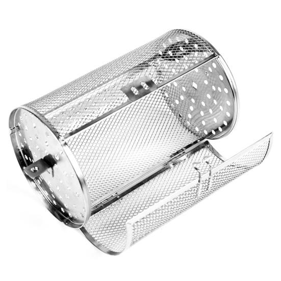 Вращающаяся решетка для гриля из нержавеющей стали, вращающаяся на 360 градусов, решетка для барбекю, пригодная для мытья в посудомоечной машине, вращающаяся корзина для гриля для куриных крылышек, овощей, рыбы, равномерного приготовления на гриле