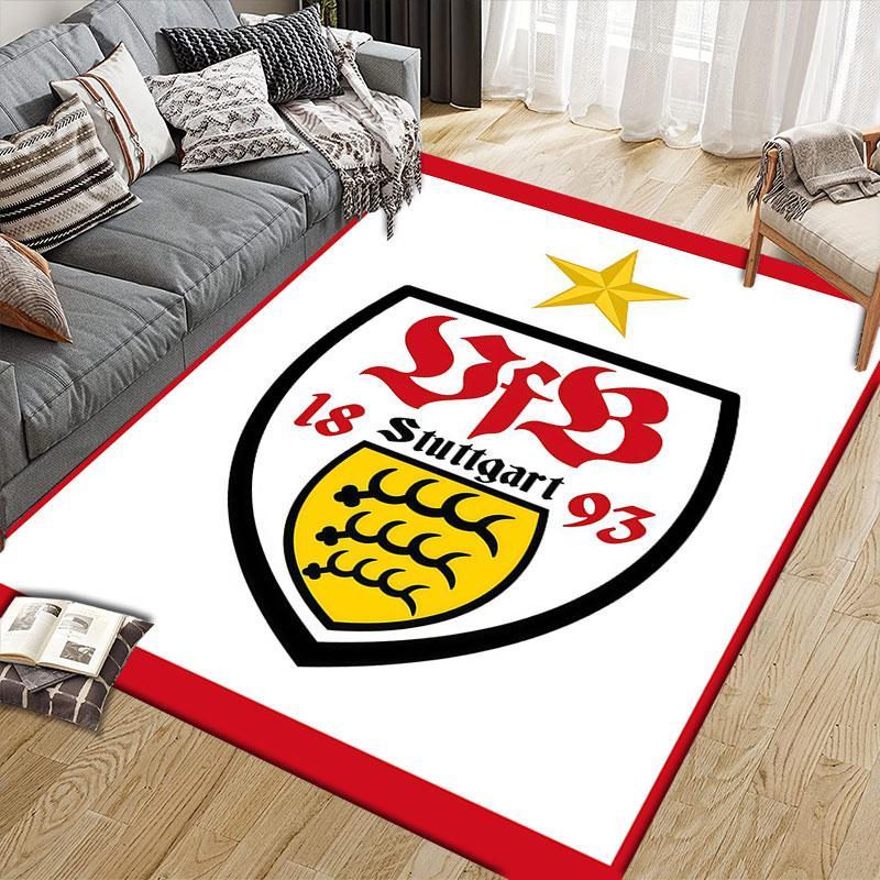 VFB logo Flannel Printed Carpet, Home Sofa Decoration for Living Room & Bedroom, Non‑Slip Play Flannel Floor Mat for Game Room