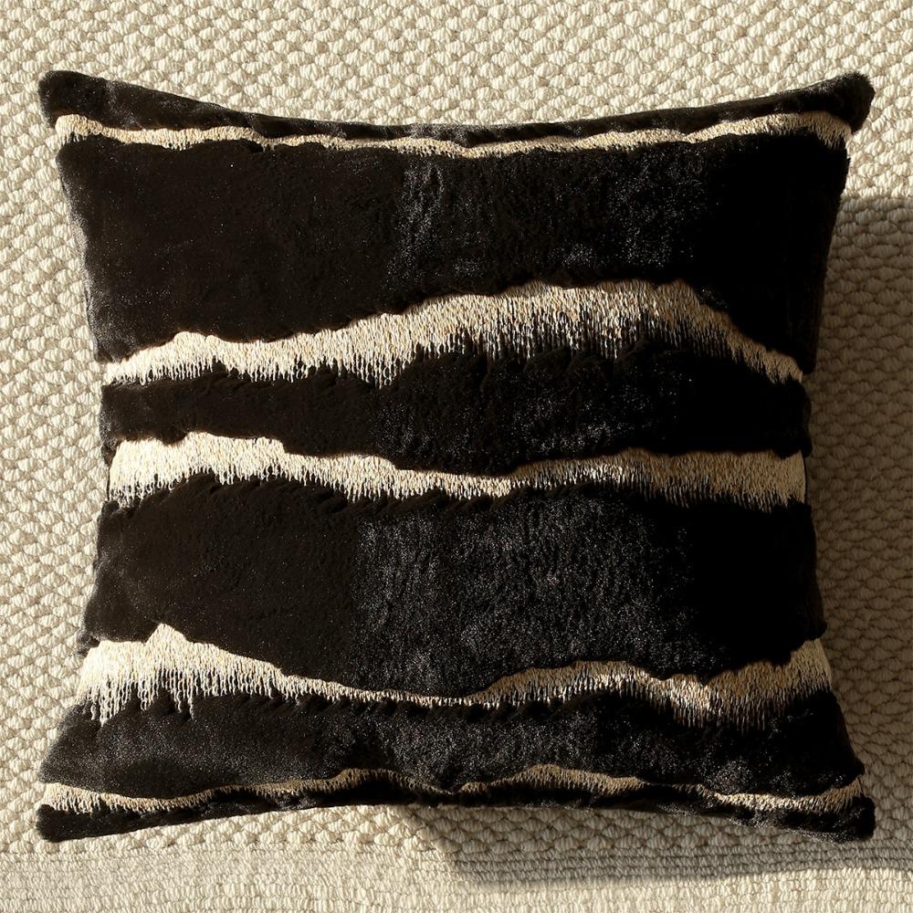 French Retro Throw Pillow Cover Soft Luxury Stamping Cushion Cover Skin-friendly Thickened Lumbar Pillow Cover Living Room