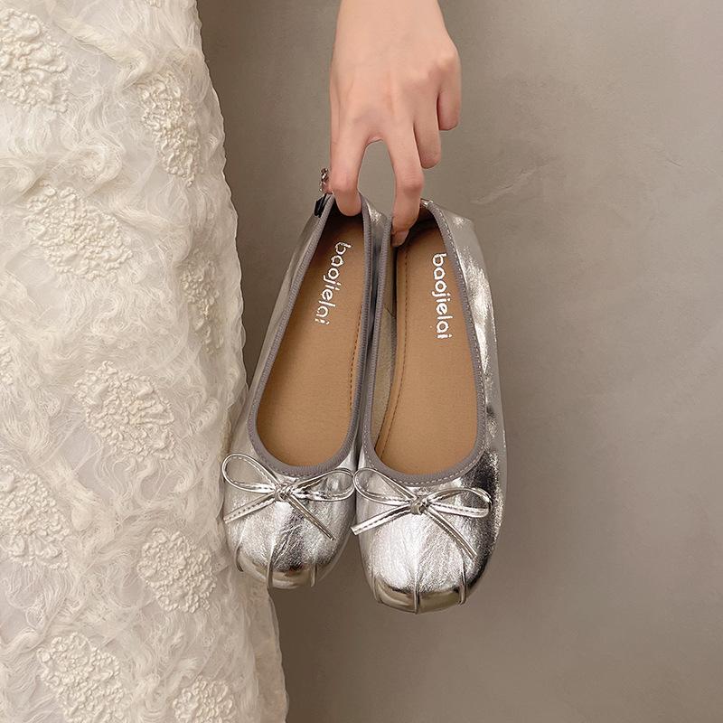 Niche Casual Versatile Pig's Trotter Shoes Women's Shoes 2025 New Spring Horseshoe Pig's Foot Shoes One-pedal Single Shoes