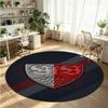 VfB Stuttgart Printed Round Crystal Velvet Rug Soft Non Slip Floor Carpet For Bedroom Holiday Gift