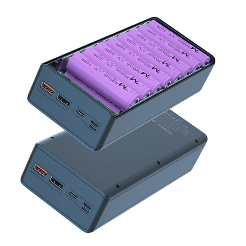 16*18650 USB-сварочный бесплатный аккумуляторный ящик для хранения, чехол для быстрой беспроводной зарядки