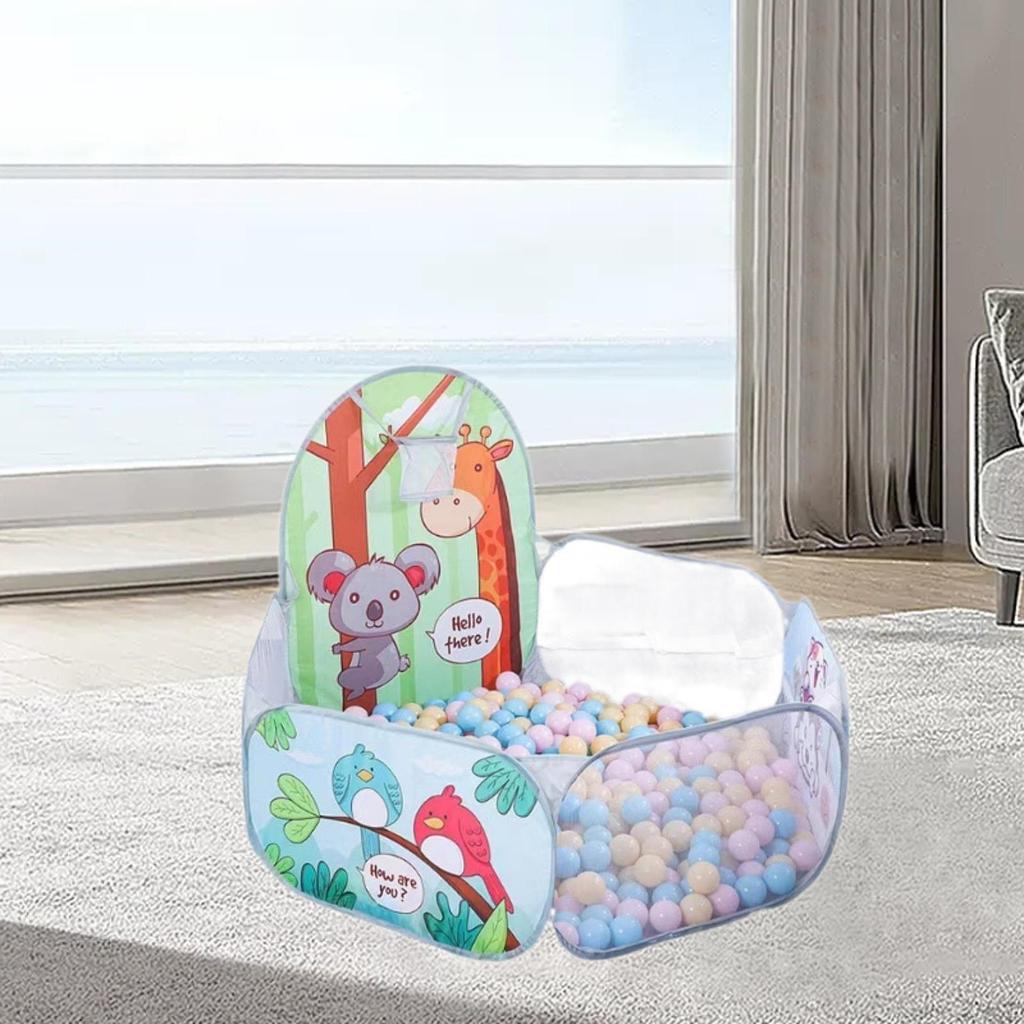 Детская игровая палатка, детский манеж для ползания, симпатичное украшение детской комнаты с мячами, баскетбольное кольцо
