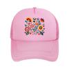 Colorful Floral Folk Art Home Decor  Mesh Baseball Cap Hip Hop