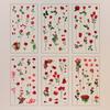 6 pcs/pack Adhesive Scrapbook Stickers Nature Transparent Flower Stickers  Hand Ledger
