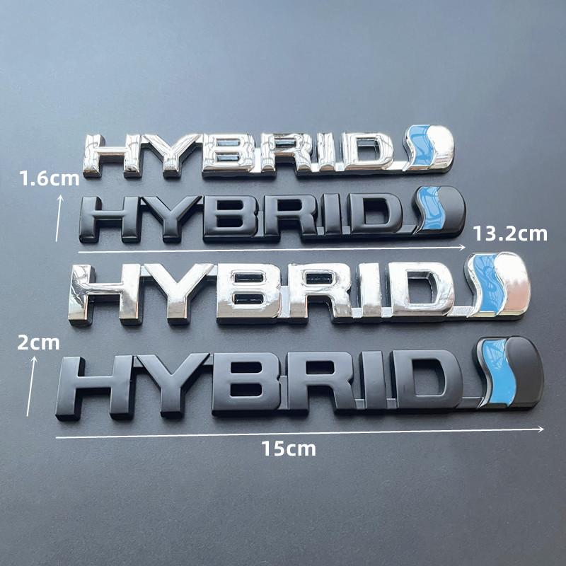 hxqgn9 3D Metal HYBRID Logo Side Fender Rear Trunk Emblem Badge Car Sticker Decals For Toyota Prius Camry Crown Auris Rav4s TRD