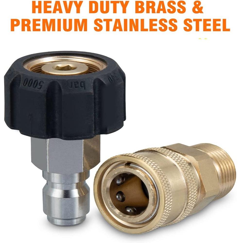 Адаптеры M22 14мм на 3/8'' Быстрое соединение Головка для преобразования водяного пистолета высокого давления