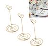 20 Pcs Table Number Holder 15cm Heart Shaped Place Card Holder Memo Clip Photo Stand