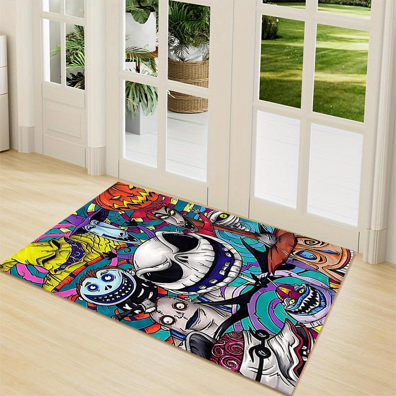 Nightmare Before Halloween Carpet Rug Soft Washable Anti Slip Home Living Room Sofa Mats Personalized Christmas Rug