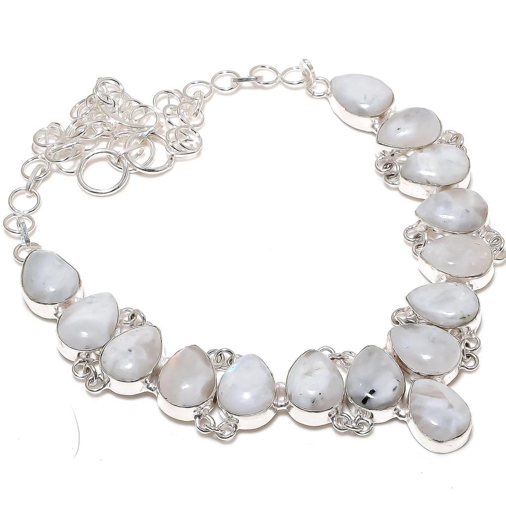 Натуральный радужный лунный камень драгоценный камень ручной работы из стерлингового серебра 925 пробы гальванопластика ожерелье, радужный лунный камень серебро для жены унисекс ожерелье подарки