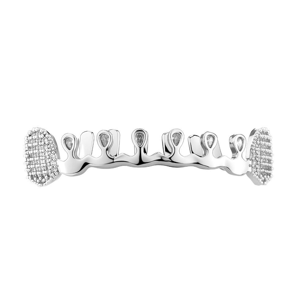 Punk Rhinestone Tooth Caps Removable Charm Teeth Grillz Gift Men Women Jewelry Party Cosplay