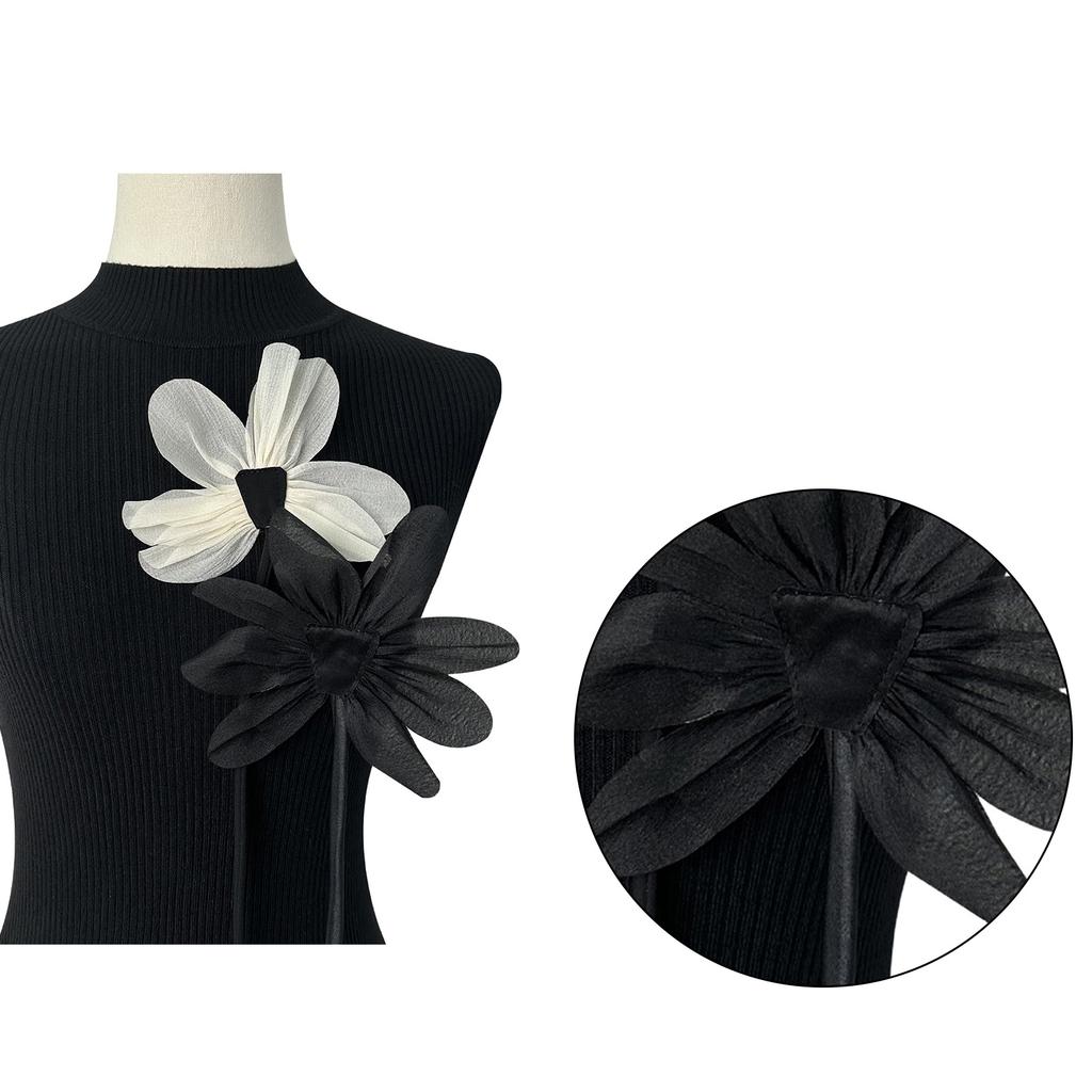 2pcs Cloth Fabric Flower Brooch Pins Lace Lotus Flower Corsage Lapel Pin Handmade Jewelry Wedding Party Accessories