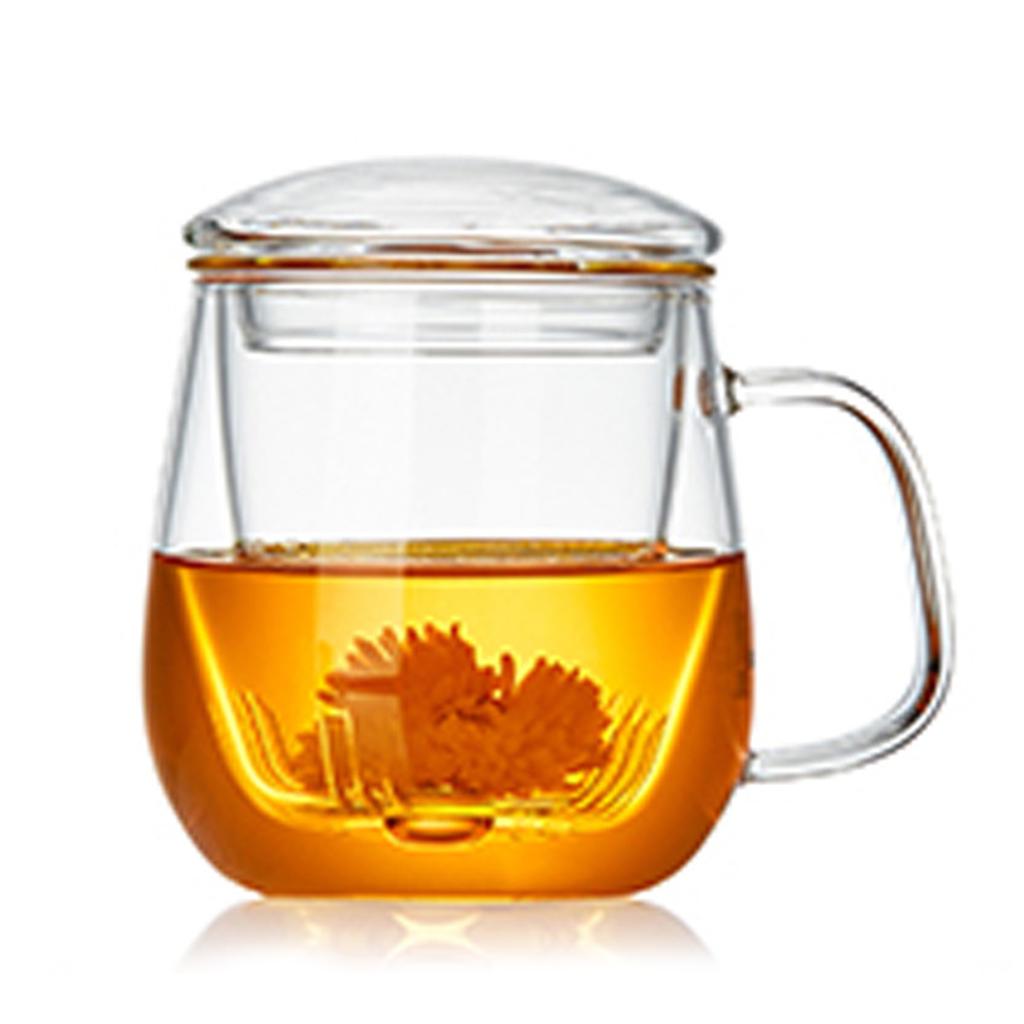 Прозрачная чашка для чая в виде гриба с фильтром, многоцелевая, для заваривания чая, кружка для молока из боросиликатного стекла, бытовая чашка для питья кофе