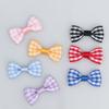 Полиэстеровая клетка Мини-галстук-бабочка Diy Pet Одежда Обувь Декоративные аксессуары Аксессуары для волос Аксессуары для волос