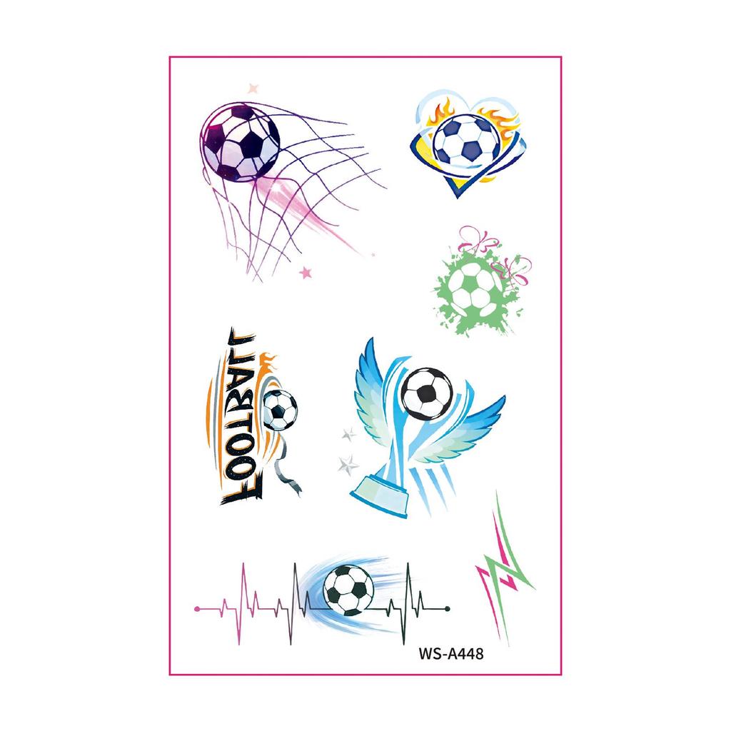 World Cup Waterproof Cartoon Face Tattoo Stickers for Sports Events and Parties