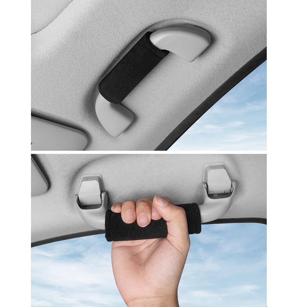 Non-slip Car Roof Armrest Plush Pull Handle Cover Car Handle Protector Interior Supplies