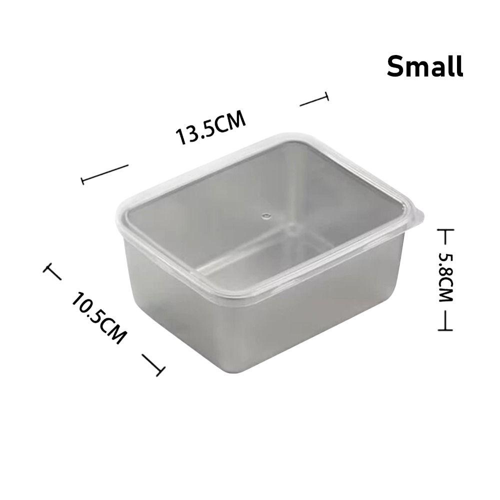 1 шт., органайзер для еды из нержавеющей стали с крышкой, ящик для хранения, новая коробка для хранения продуктов, кухонная коробка