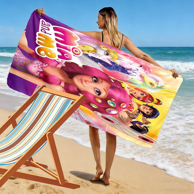 Mia Print Beach Towel, Large Soft Quick Dry Towel for Beach Camping Swimming
