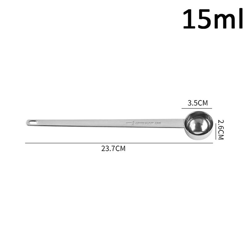 Кофейные ложки с длинной ручкой 201 из нержавеющей стали, мерная ложка для порошка кофе и молока, подходит для кофейного контейнера для молотого кофе
