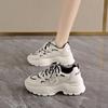 2025 Autumn Women's Shoes New Breathable Little White Shoes Children Versatile Korean Version Platform Sports Shoes Casual Dad Trendy Shoes