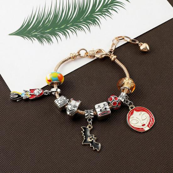 Хэллоуин Браслет-шарм Сокровище Набор бусин Насыпью 2025 Адвент-календарь 20 дней Обратный отсчет Украшение Набор для изготовления DIY ювелирных изделий для детей, взрослых, подростков