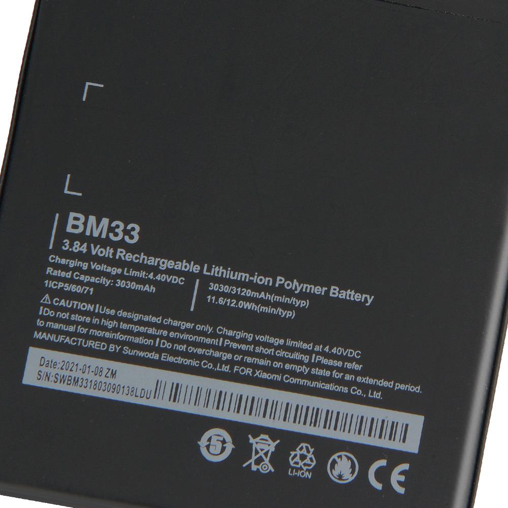 Сменный аккумулятор для телефона BM33 для Xiaomi 4i Xiaomi BM33 Сменный аккумулятор с бесплатными инструментами 3120 мАч