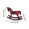 Wooden Rocking Horse Figurine Animal Sculpture Art Crafts Wood Decorative Statue Desktop Ornament