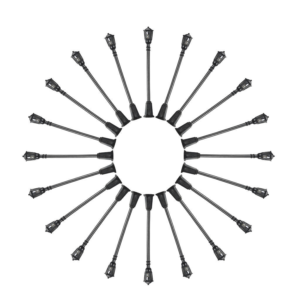 20 штук Металлические парковые фонари Шестигранные одноламповые светодиодные фонари Модель фонарного столба Уличное освещение