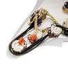 Musiclily Pro SSH Strat Wiring Pre-assembled Pickguard with Artec Alnico 5 Pickups for ST Stratocaster Electric Guitar White Pearl 4P
