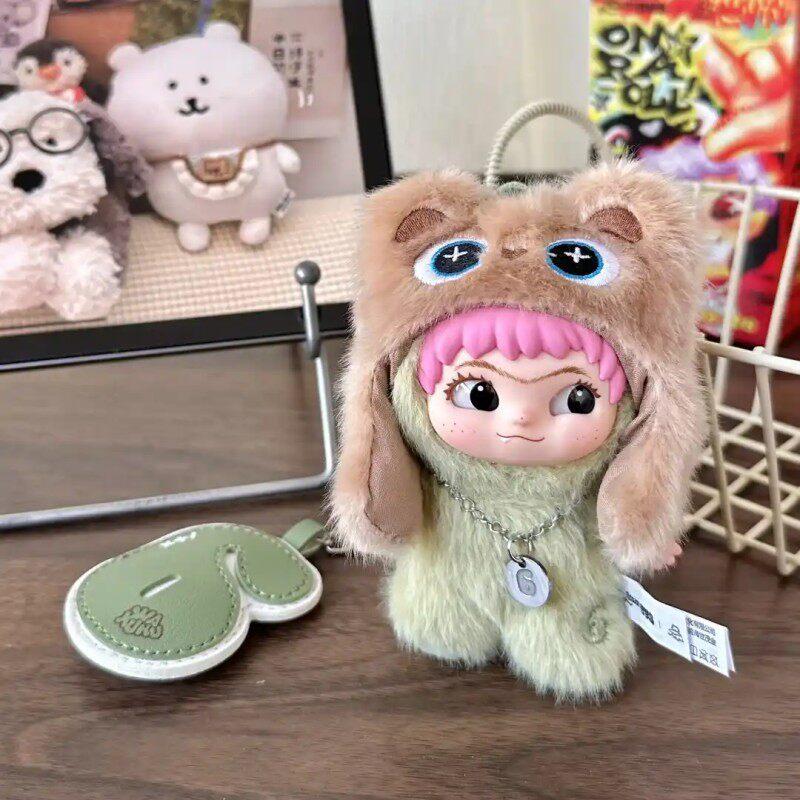Genuine In Stock Wakuku 3.0 On A Roll Series  Dolls Cute Fluffy Collectable Figure Bag Charm Keychain Toys Holiday Gift