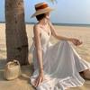 Women's Summer Seaside Holiday Beach Backless Halter Long Dresses