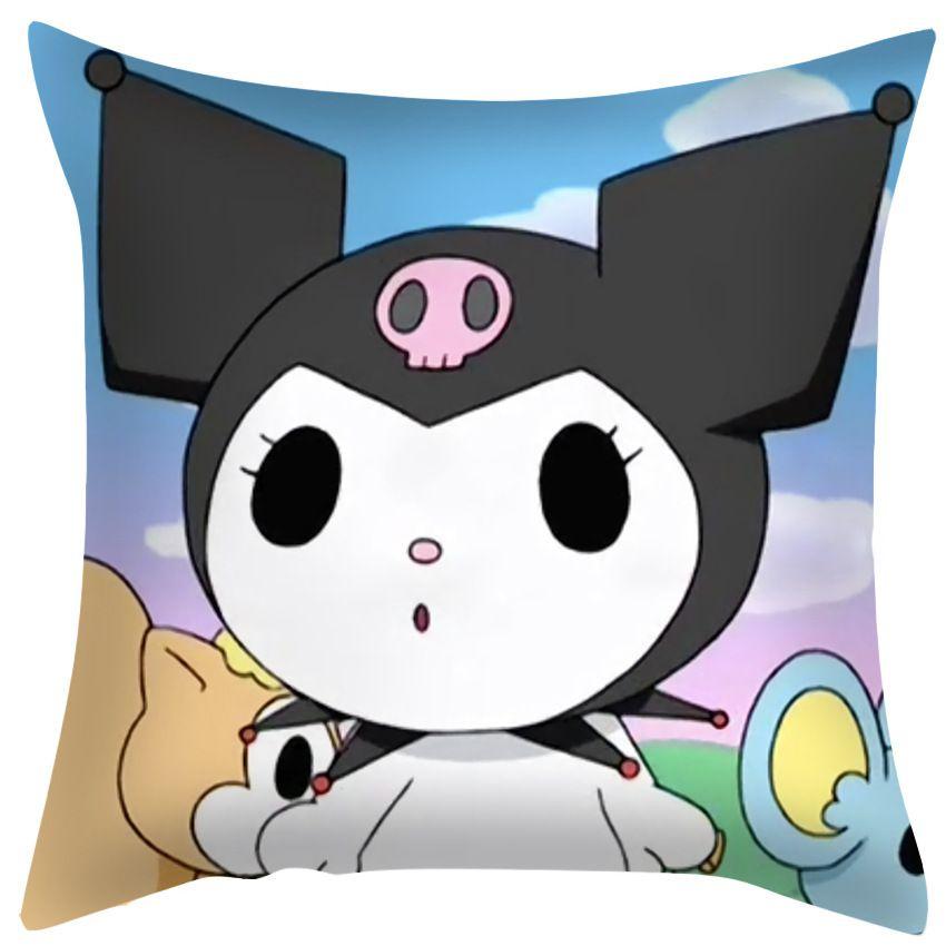 Плюшевая наволочка My Melody Kuromi 'Персиковая кожа' для комфортного ночного сна