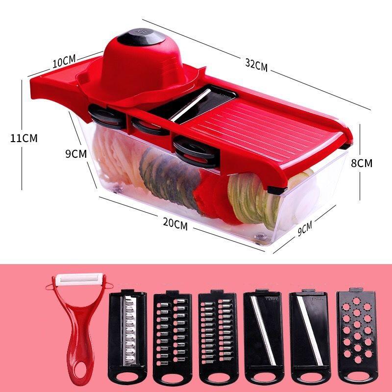 MYVIT Vegetable Cutter with Steel Blade Slicer Potato Peeler Carrot Cheese Grater Vegetable Slicer Kitchen Accessories