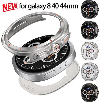 Металлический чехол для Samsung Galaxy Watch 8 40/44 мм PC+Металлическая крышка со шкалой для Galaxy 8 44/40 мм Smartewatch Противоударный бампер