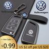 Для VOLKSWAGEN VW Чехол-защита-держатель из цинкового сплава и кожи для умного дистанционного ключа автомобиля для VW Volkswagen Passat 2017 Брелок