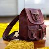 Leather Mini Backpack, Travel Backpack, Brown Leather Laptop Bag, Gift for Him Her, Handmade Unisex Daypack, Back To School