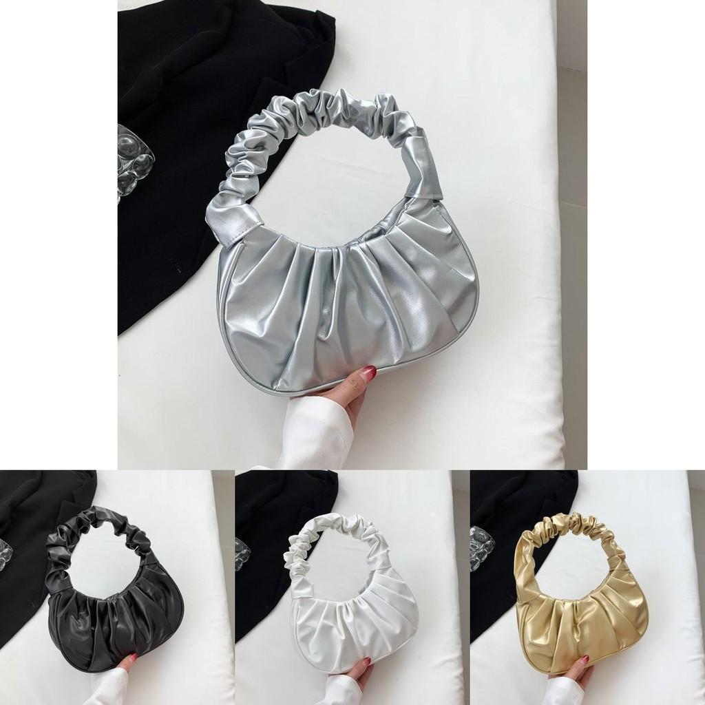 Stylish Moon Shape Handbag For Women In Trendy Black White And Colorful Options