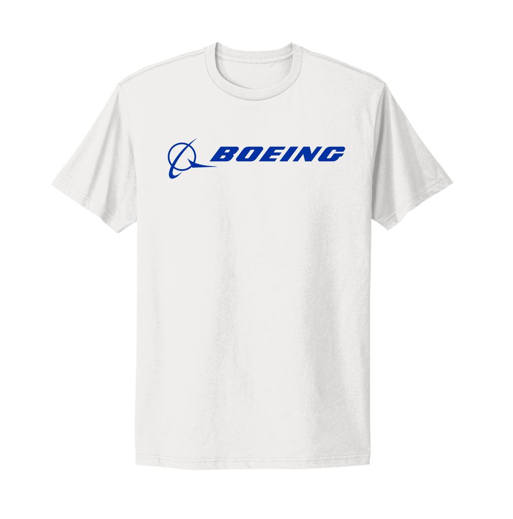 Boeing Aerospace Aviation American Aircraft Company Logo White T-shirt