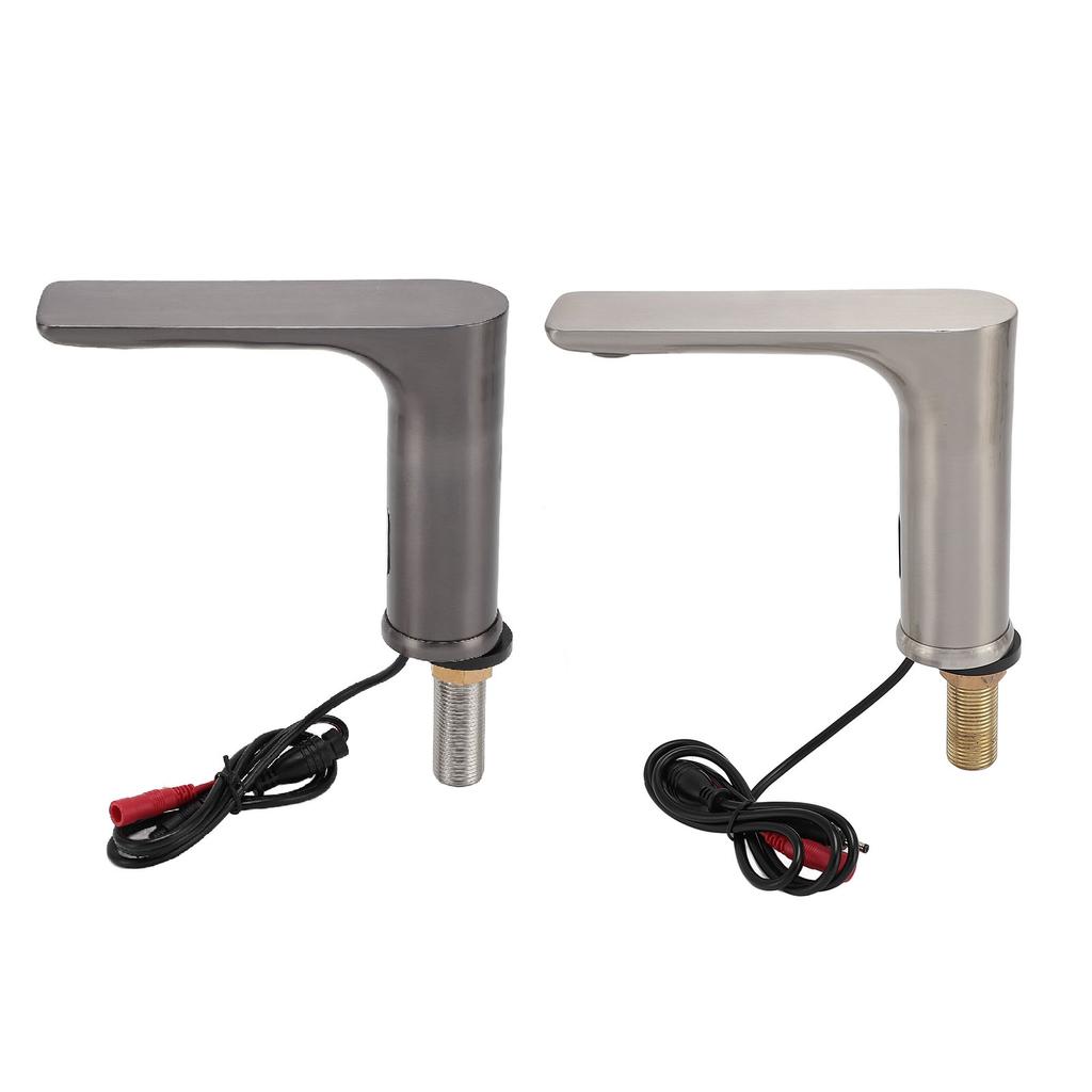 Бесконтактный электронный смеситель с питанием от батареи, вертикальный смеситель для раковины в ванной комнате, наружная резьба G1/2