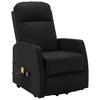 Recliner Chair with Lift Function Black Faux Leather
